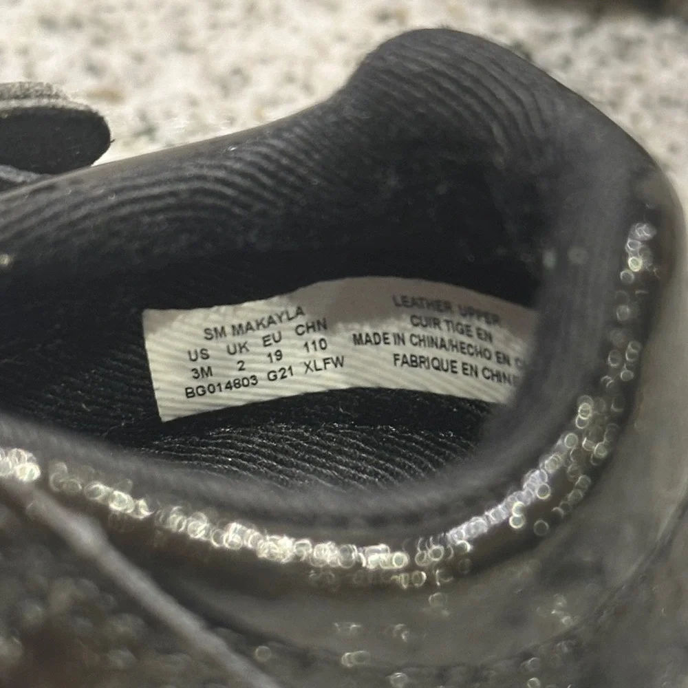 Stride Rite SM Makayla Black Patent Mary Jane Bow Toddler‎ Girls Shoes Size 3M